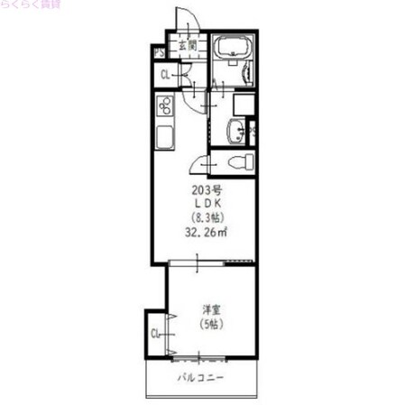 クリエオーレ井口堂の物件間取画像